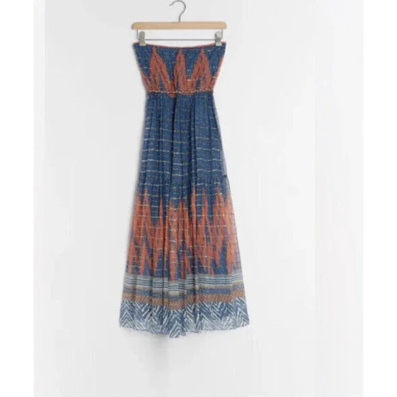 NWT Anthropologie Strapless Verb Pallavi Singhee Nora Boho Dress‎ Maxi Dress - Picture 6 of 16